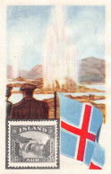 Cacao Et Chocolat - La Poste Internationale - Flag And Stamp Chromo Kwatta -  Iceland - Other & Unclassified