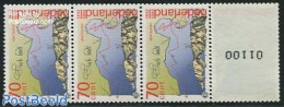 Netherlands 1992 Abel Tasman Coil, Strip Of 5 (number On Reverse), Mint NH, History - Various - Maps - Unused Stamps