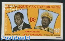Central Africa 1967 Boganda & Bokassa 1v Imperforated, Mint NH, History - Politicians - Centraal-Afrikaanse Republiek