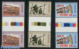 Australia 1991 Womens Service In Wartime 3v, Gutter Pairs, Mint NH, History - Nuovi