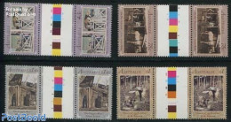 Australia 1991 Literature 4v, Gutter Pairs, Mint NH, Nature - Cattle - Horses - Art - Authors - Ongebruikt