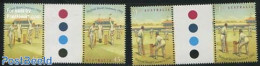 Australia 1992 Cricket 2v, Gutter Pairs, Mint NH, Sport - Cricket - Sport (other And Mixed) - Ongebruikt