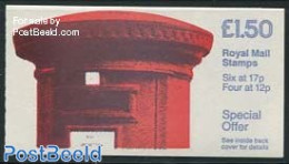 Great Britain 1986 Def. Booklet, Pillar Box, Selvedge At Right, Mint NH, Stamp Booklets - Nuevos