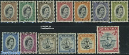 Grenada 1953 Definitives 13v, Unused (hinged), Transport - Ships And Boats - Boten