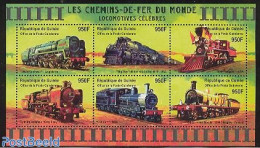 Guinea, Republic 2002 RAILWAYS 6V M/S /OLIVER C, Mint NH, Transport - Railways - Treni