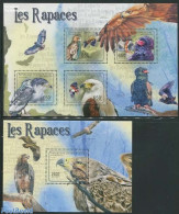 Central Africa 2011 Birds Of Prey 2 S/s, Mint NH, Nature - Birds - Birds Of Prey - Centraal-Afrikaanse Republiek