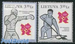 Lithuania 2012 Olympic Games London 2v, Mint NH, Sport - Boxing - Kayaks & Rowing - Olympic Games - Boxeo