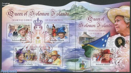 Solomon Islands 2012 Elizabeth II Diamond Jubilee 5v M/s, Mint NH, History - Isole Salomone (1978-...)