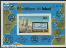 Chad 1977 Zeppelin S/s, Imperforated, Mint NH, Transport - Stamps On Stamps - Ships And Boats - Zeppelins - Altri & Non Classificati