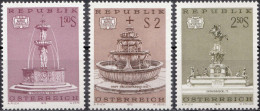 1972, Austria, Art Objects, Art, Fountains, Monasteries, Sculptures, Statues, MNH(**), Mi: 1382-1384 - Neufs