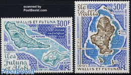Wallis & Futuna 1978 Maps 2v, Mint NH, Various - Maps - Aardrijkskunde