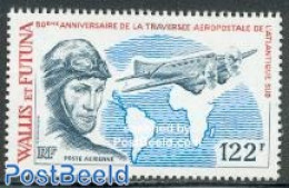Wallis & Futuna 1980 South Atlantic Postal Flight 1v, Mint NH, Transport - Various - Aircraft & Aviation - Maps - Aviones