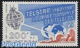 Wallis & Futuna 1987 World Telecommunication Day 1v, Mint NH, Science - Transport - Telecommunication - Space Explorat.. - Telekom