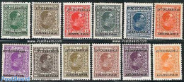 Yugoslavia 1933 Definitives, Overprints 12v, Unused (hinged) - Ongebruikt