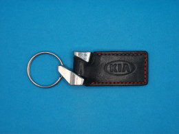 Porte-clé Métal & Cuir - Kia - Automobile Voiture Concessionnaire Garage - Porte-clefs