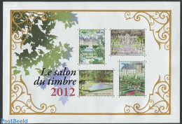 France 2012 Salon Du Timbre 4v M/s, Mint NH, Nature - Gardens - Philately - Art - Castles & Fortifications - Ungebraucht