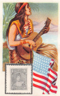 Cacao Et Chocolat - La Poste Internationale - Flag And Stamp Chromo Kwatta -  Hawai - Other & Unclassified