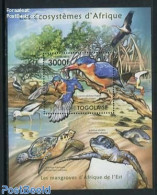 Togo 2011 Ecosystem, Kingfishers S/s, Mint NH, Nature - Birds - Turtles - Togo (1960-...)