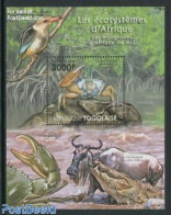 Togo 2011 Ecosystem, South African Mangroves S/s, Mint NH, Nature - Animals (others & Mixed) - Shells & Crustaceans - Mundo Aquatico