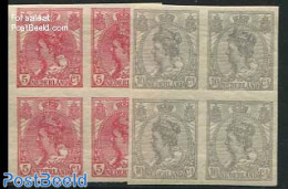 Netherlands 1923 Definitives 2v, Imperforated, Blocks Of 4 [+], Mint NH - Nuovi