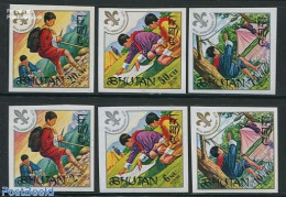 Bhutan 1971 Scouting 6v Imperforated, Mint NH, Sport - Scouting - Bhután