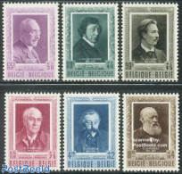 Belgium 1952 Culture, Authors 6v, Unused (hinged), Art - Authors - Nuovi