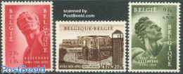 Belgium 1954 Political Prisoners 3v, Unused (hinged) - Nuevos