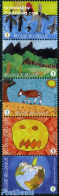 Belgium 2010 Stamp Day 5v [::::], Mint NH, Nature - Environment - Stamp Day - Art - Children Drawings - Nuevos