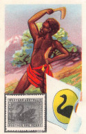 Cacao Et Chocolat - La Poste Internationale - Flag And Stamp Chromo Kwatta -  Australia Aboriginal - Otros & Sin Clasificación