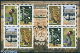 Gambia 2006 WWF, Birds 2x4v M/s, Mint NH, Nature - Birds - World Wildlife Fund (WWF) - Gambia (...-1964)