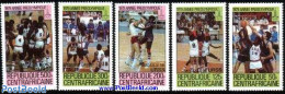 Central Africa 1980 Olympic Winners 5v, Mint NH, Sport - Basketball - Olympic Games - Baloncesto