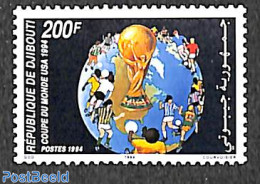 Djibouti 1994 World Cup Football 1v, Mint NH, Sport - Various - Football - Globes - Maps - Géographie