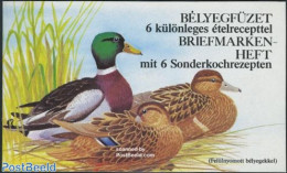 Hungary 1989 Duck Overprints Booklet, Mint NH, Nature - Birds - Ducks - Stamp Booklets - Unused Stamps