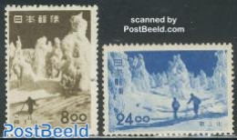 Japan 1951 Tourism 2v, Unused (hinged), Sport - Skiing - Ungebraucht