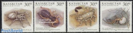 Kazakhstan 1997 Poisonous Spiders 4v, Mint NH, Nature - Animals (others & Mixed) - Insects - Kazachstan