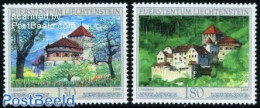 Liechtenstein 2009 Vaduz Castle In Spring & Summer 2v, Mint NH, Art - Castles & Fortifications - Neufs