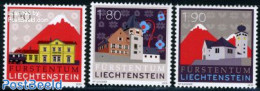 Liechtenstein 2010 Definitives 3v S-a, Mint NH, Transport - Railways - Art - Architecture - Unused Stamps