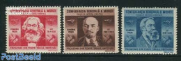 Romania 1945 Labour Association 3v, Mint NH, History - Various - Lenin - Union - Nuovi