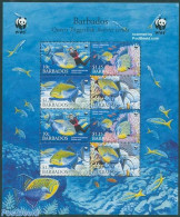 Barbados 2006 WWF, Fish 2x4v M/s, Mint NH, Nature - Sport - Fish - World Wildlife Fund (WWF) - Diving - Peces