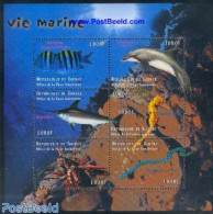 Guinea, Republic 2001 Marine Life 6v M/s, Mint NH, Nature - Fish - Sea Mammals - Pesci