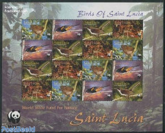 Saint Lucia 2001 WWF, Birds M/s, Mint NH, Nature - Birds - World Wildlife Fund (WWF) - St.Lucia (1979-...)