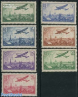 France 1936 Airmail Definitives 7v, Unused (hinged), Transport - Aircraft & Aviation - Unused Stamps