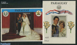 Paraguay 1981 Charles & Diana Wedding 2 S/s, Mint NH, History - Charles & Diana - Kings & Queens (Royalty) - Familias Reales