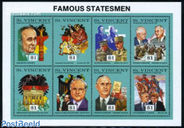 Saint Vincent 1991 Historical Events 8v M/s, Mint NH, History - American Presidents - Churchill - Germans - History - .. - Sir Winston Churchill