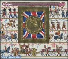 Comoros 1978 Silver Anniversary, Coronation S/s Imperforated, Gold, Mint NH, History - Various - Uniforms - Costumes