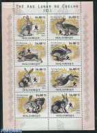 Mozambique 2010 Year Of The Rabbit 8v M/s, Mint NH, Nature - Various - Rabbits / Hares - New Year - Nouvel An