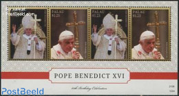 Palau 2012 Pope Benedict XVI S/s, Mint NH, Religion - Pope - Religion - Popes