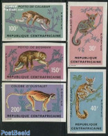 Central Africa 1971 Primates 5v, Imperforated, Mint NH, Nature - Animals (others & Mixed) - Monkeys - Central African Republic