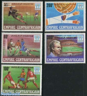 Central Africa 1978 World Cup Football Winners 5v, With Red Overprints, Mint NH, Sport - Football - Central African Republic