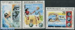 Chad 1971 Olympic Games 3v, Imperforated, Mint NH, Sport - Athletics - Olympic Games - Swimming - Andere & Zonder Classificatie